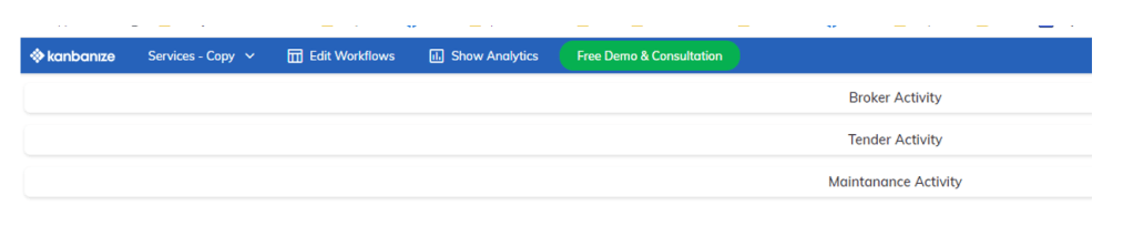 Fig 3. Kanbanize Board high level view